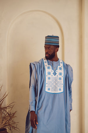 Sky Blue Agbada Set