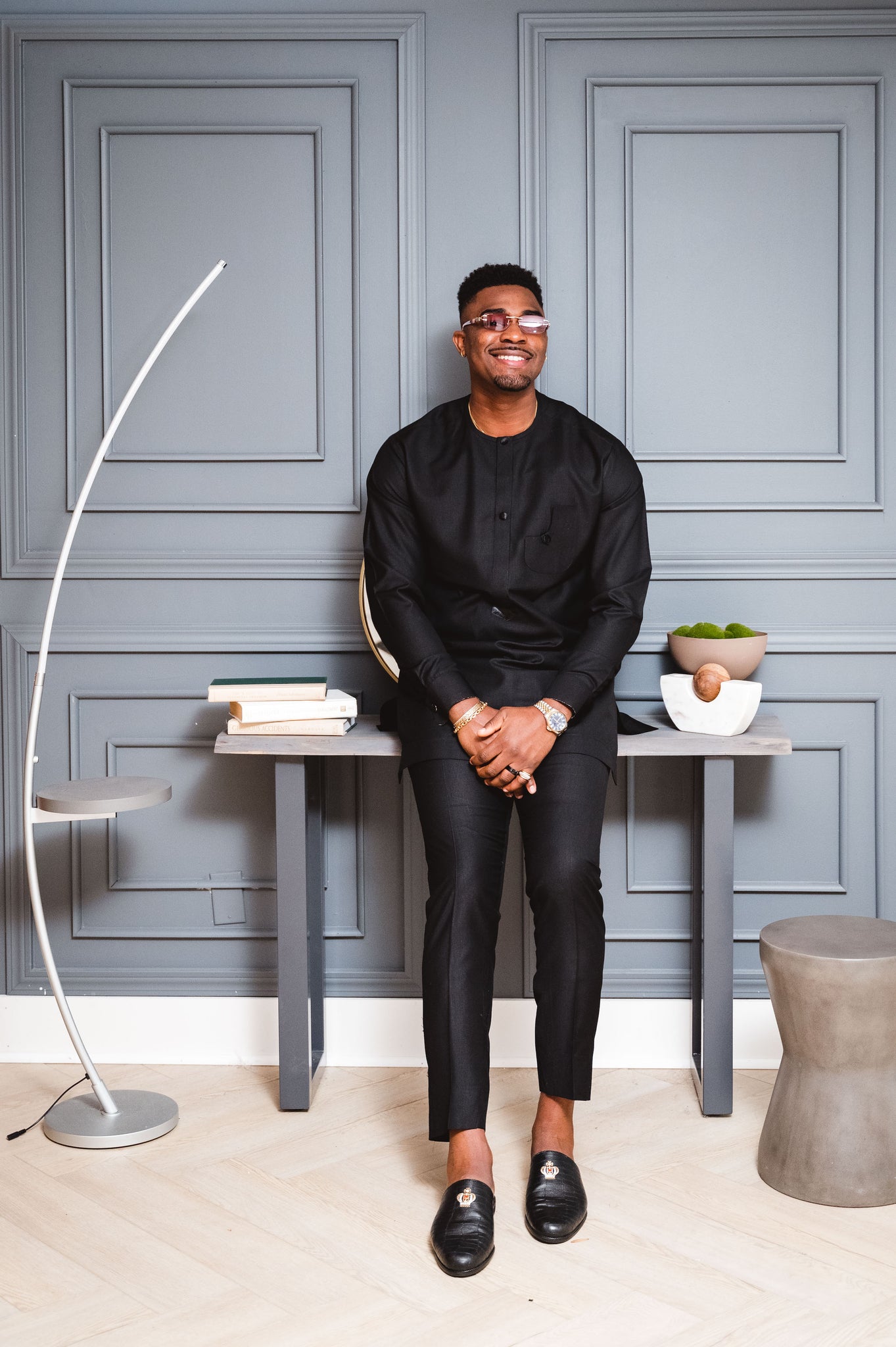 Black Kaftan Ayo Set